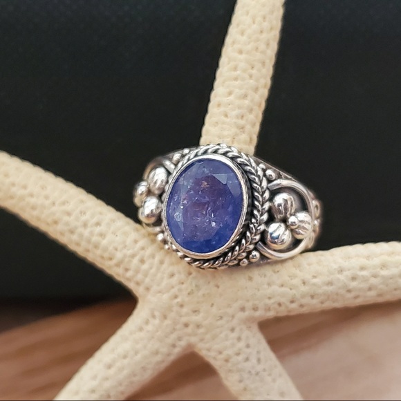 Artisan Rough Cut Tanzanite In SS Ring Sz 8 (NWOT) New Without Tags - Picture 4 of 16